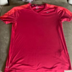 Nike men’s Sz M red Dri-fit V-neck - short sleeve